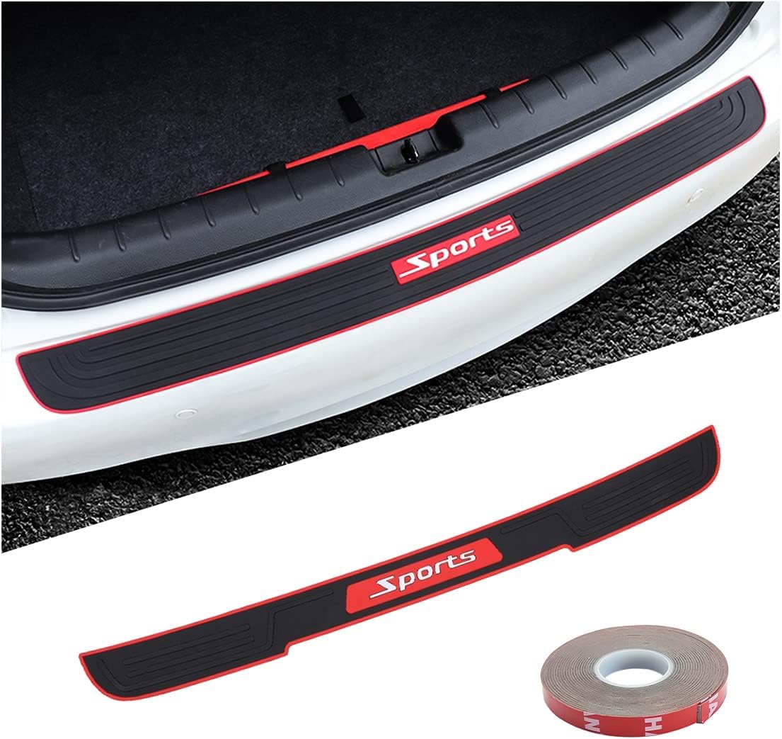 KASTWAVE Rear Bumper Protector for Car, Universal Rubber Anti Scratch Anti Skid Protector Trunk Crash Protection Strip, Car Protector Accessories for Most Cars (Black, 35.4inch)