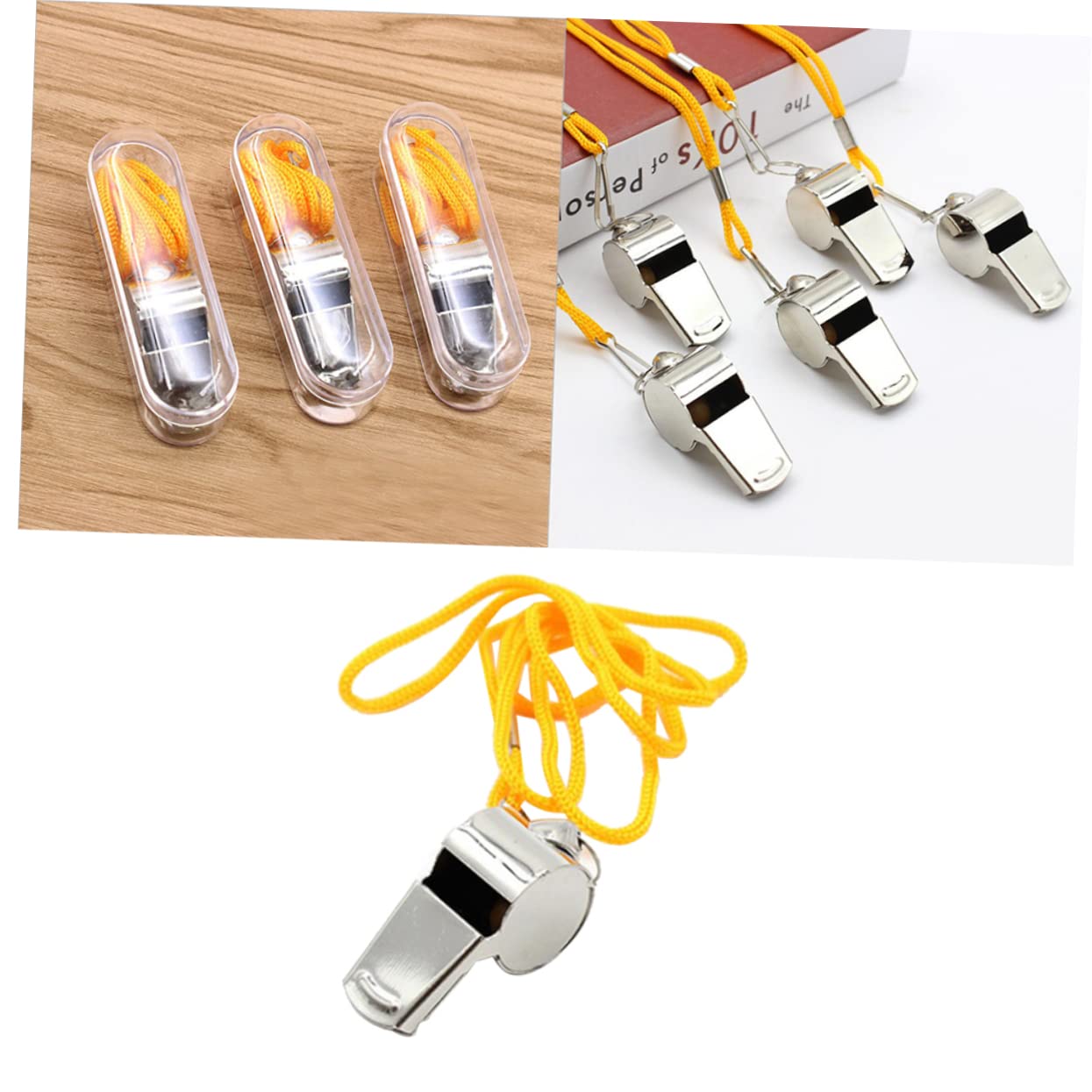 FOYTOKI 12Pcs Emergency Whistle Pack Loud Whistle for Outdoor Survival Camping Hiking Gym Training Keychain Included Durable and Lightweight