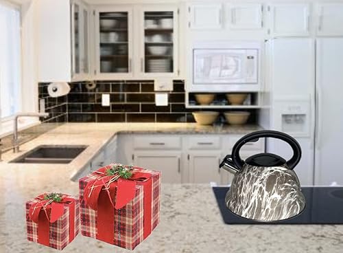 Miniatura 2 de Hervidor de cocina de silbato de 3.4 cuartos de galón para hornos eléctricos, de cerámica, de inducción, halógenos, moderno y elegante estilo de