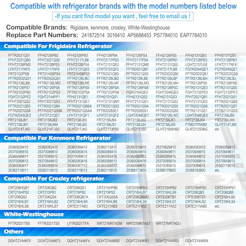 UPGRADE 42.13x28.3 242193214 Refrigerator Fresh Food Door Gasket Replacement Compatible with Frigidaire Kenmore and Crosley Refrigerator Door Seal Replaces 3016410 AP5688453 PS7784010 EAP7784010