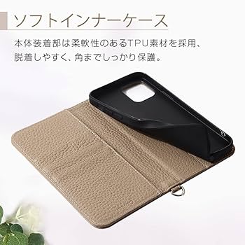 本革　iPhoneケース　スマホケース　キャメル　手帳型　2枚ポケット Amazon.co.jp: iPhone 11 Pro キャメル スマホケース 手帳型 本