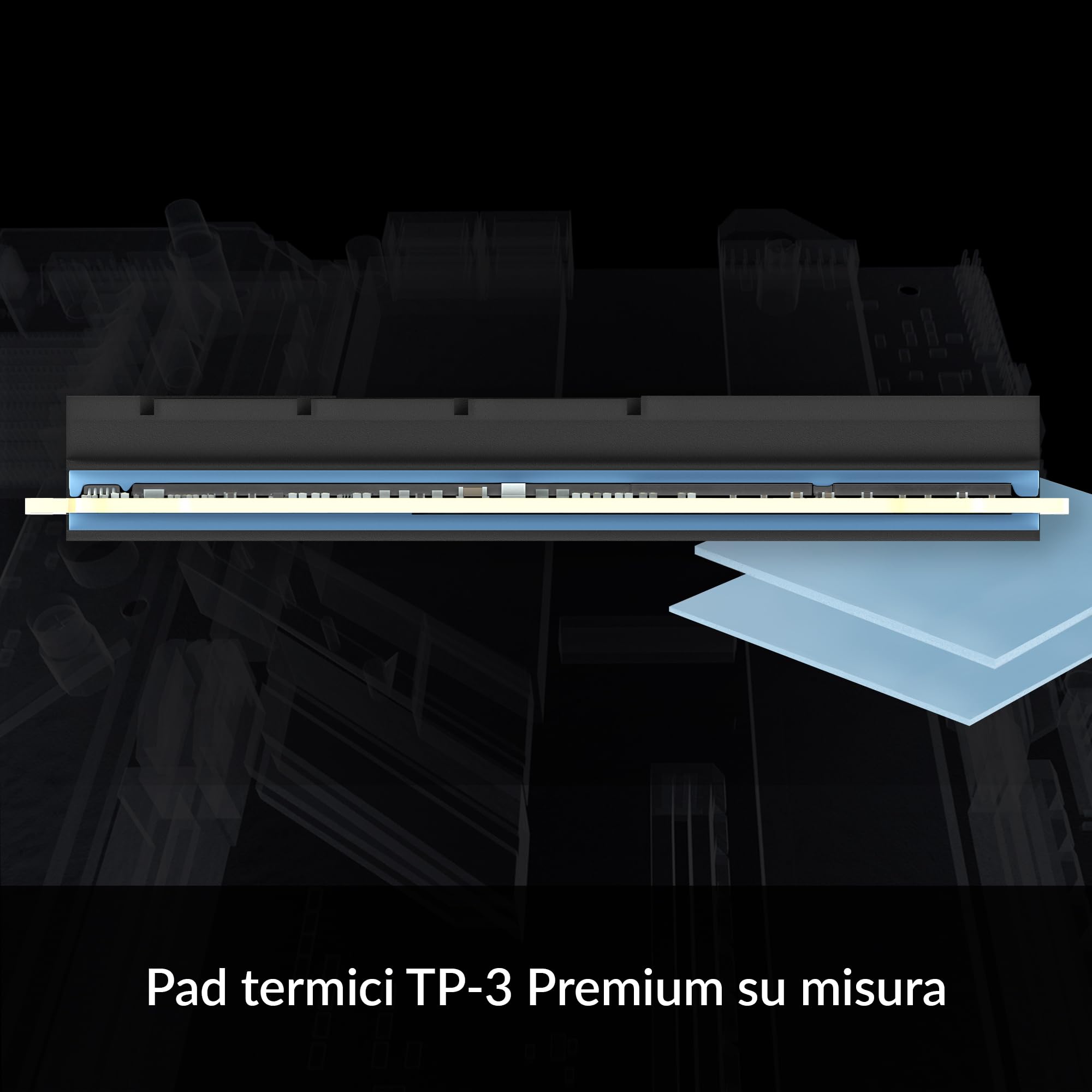 ARCTIC M2 Pro Dissipatore di calore per SSD M.2 2280 con pad termici TP-3 compatibile PC PS5