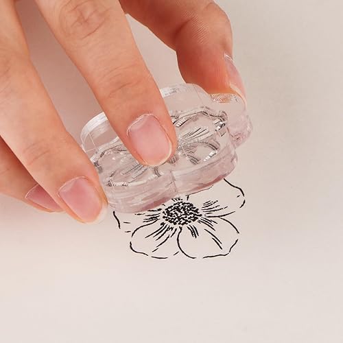 Miniatura 7 de Briartw Juego de 7 herramientas de estampado de acrílico con líneas de cuadrícula para álbumes de recortes, manualidades, tarjetas, kit de bloques