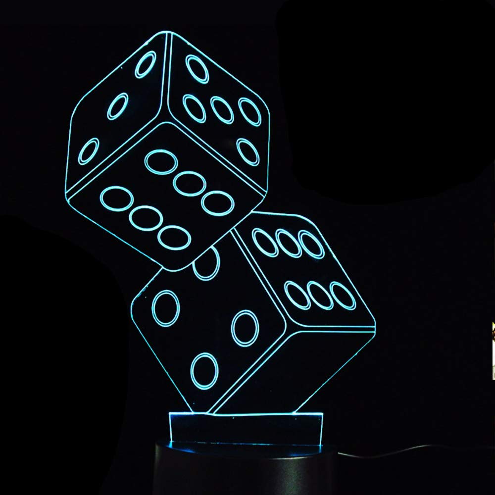 Lampada Cubo Icona 3D, Luce Notturna a LED per Bambini, 3D Lampada Cubo Icona 3D, Luce Notturna a LED per Bambini, 3D