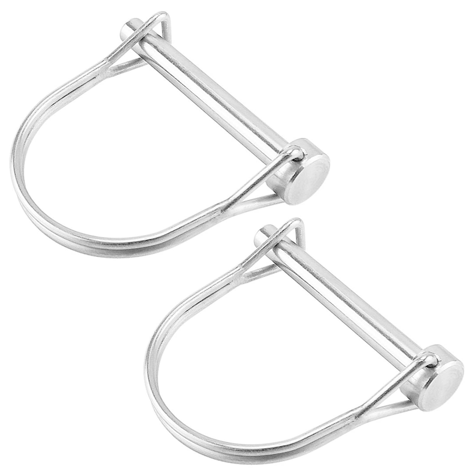 2pcs D-Shape Locking Pin, Stainless Steel PTO Lock Pin Safety Trailer Coupler Pins, Yoke-End Arch Wire Lock Pin, for Truck, Boat, Trailer, Garden&Farm (6.3 * 70mm)