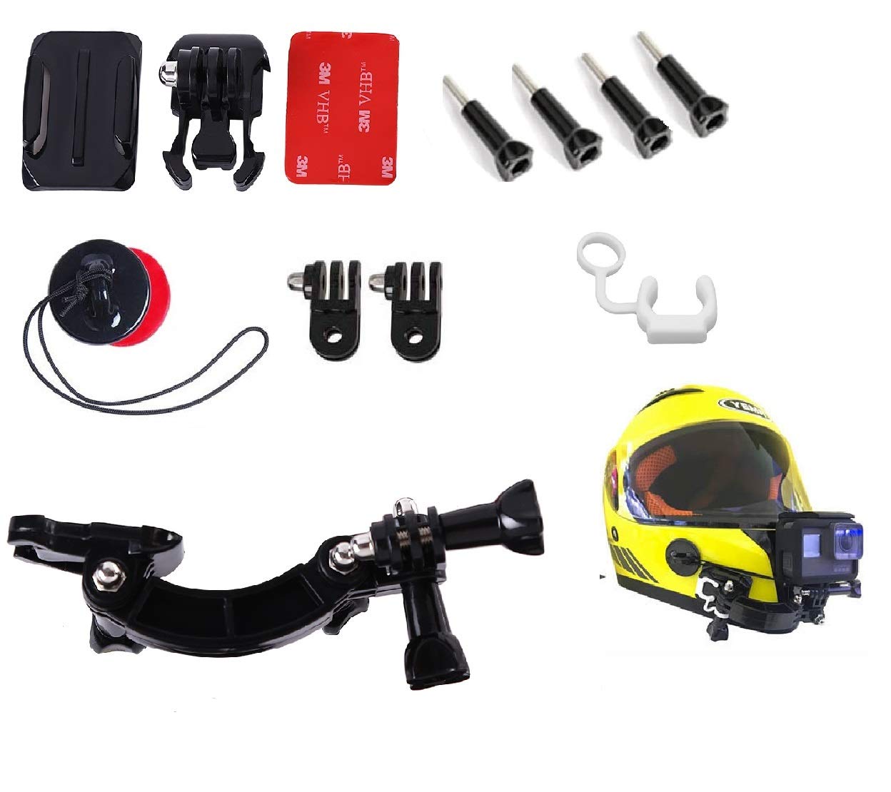 yantralay Helmet Extension Chin Mount Kit for Hero 12/11/10/9/8/7/6/5, SJCAM, Insta 360° & Other Action Cameras - 3M Adhesive Included (B08CDZ8V96) Amazon Price History, Amazon Price Tracker