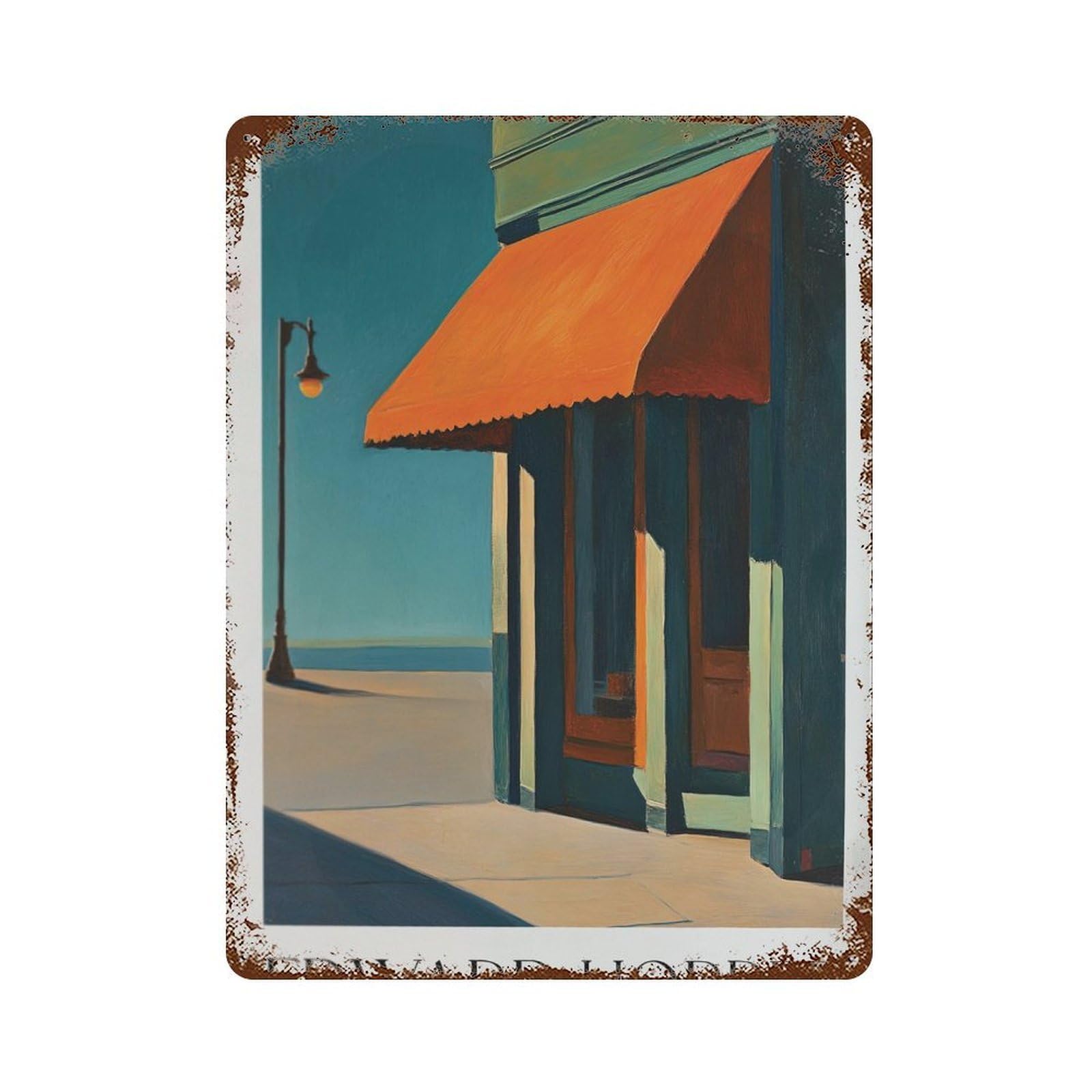 xiaoxiaoshen Edward Hopper Mid Century Modern. American Realism.1 Wall Decor Art Metal Tin Poster Modern Home Decor Art Home Bar Shop Decorations Vintage Sign 40x30cm