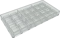 Vista 6 de Molde cuadrado para hacer chocolate, molde de policarbonato para hacer bricolaje, 21 cavidades, moldes para cubitos de hielo