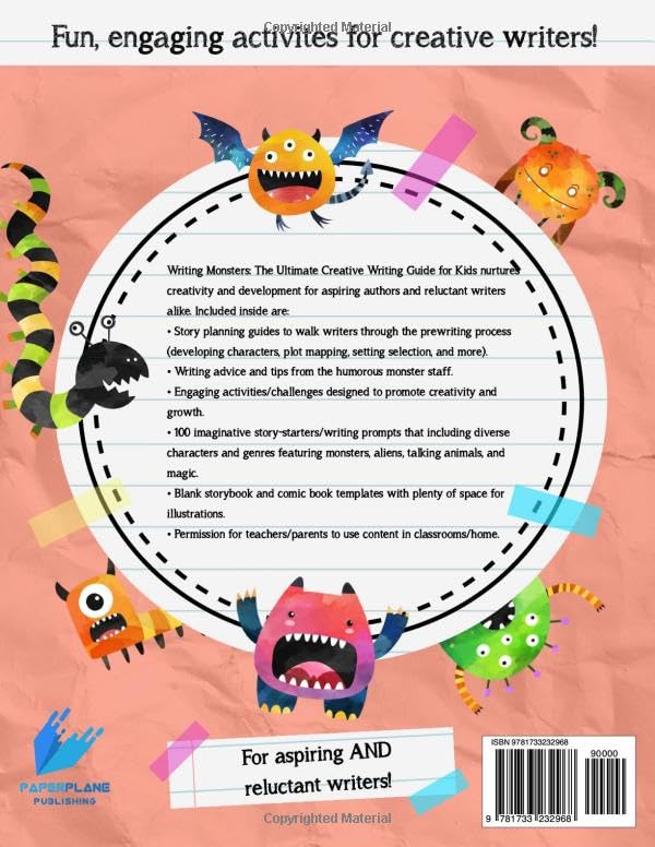 Writing Monsters: The Ultimate Creative Writing Guide for Kids - Create, Write, and Illustrate Creative Stories and Comics: Includes guides, tips, ... your own storybook and comics in the book! - Image 2