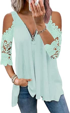 OXKNIT Haut à épaules Dénudées Pour Femme Été Tricoté Coton