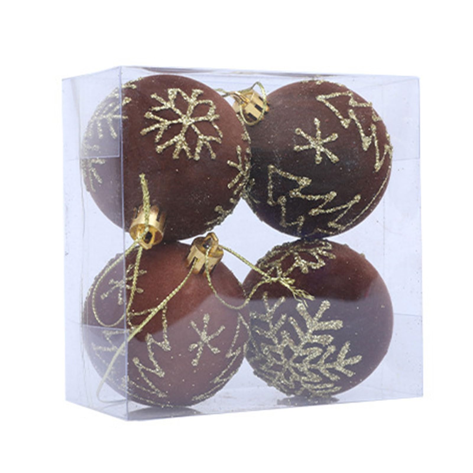 4Pcs Christmas Ball Ornament Shatterproof Christmas Baubles Hanging Decorations for Tree Wreath Mantels Embellishments Holiday Tree Hanging Decorations