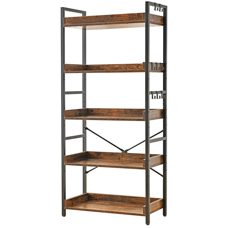 HOUSE INDUSTRIES カリモク　シェルフ Amazon.com: HCHQHS Adjustable 5 Tier Open Bookcase, Rustic