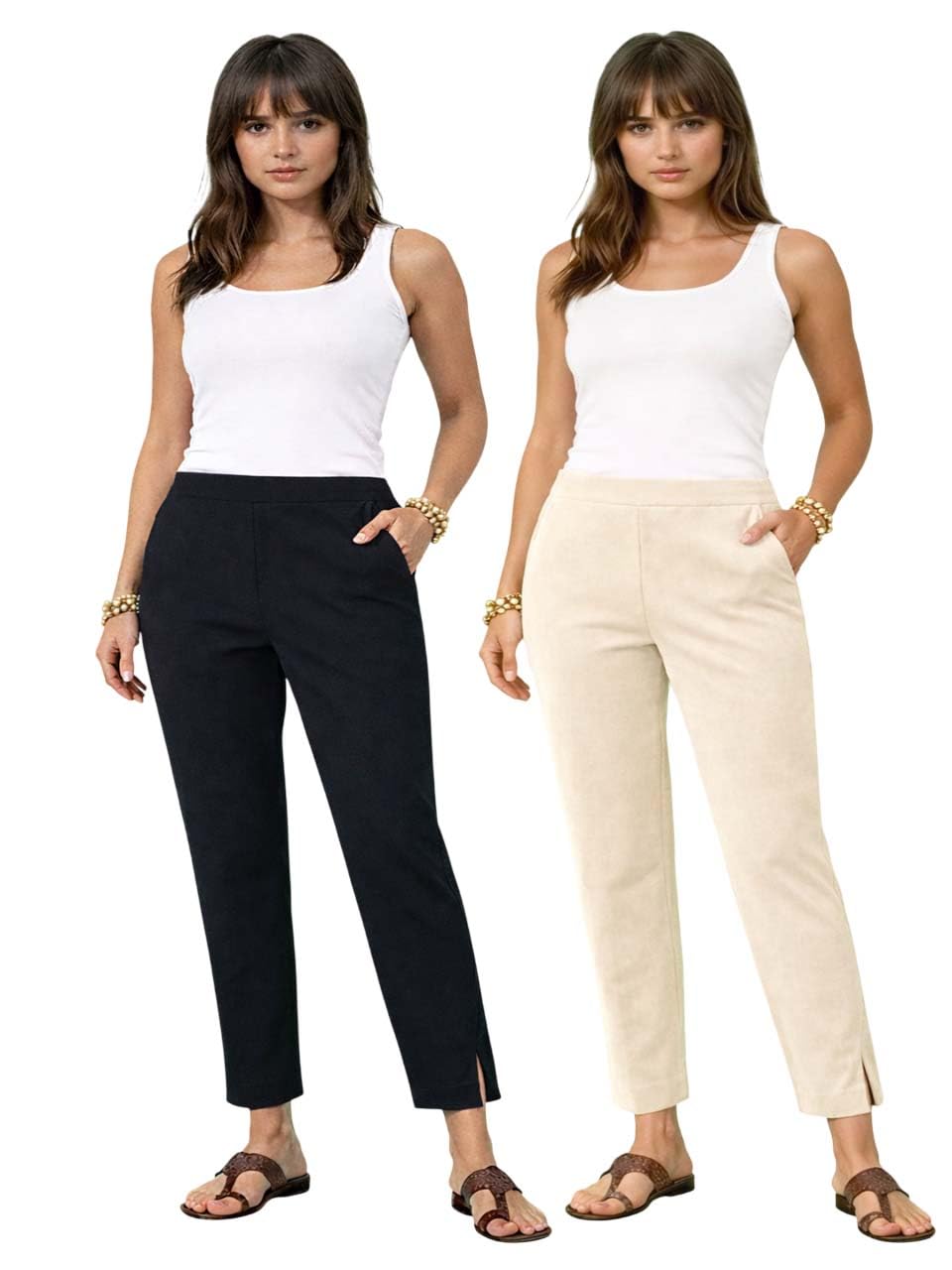 kotty Women’s Classic Straight Fit Trousers Combo Set with Comfortable Waistband and Casual Elegant Styling-picture-27