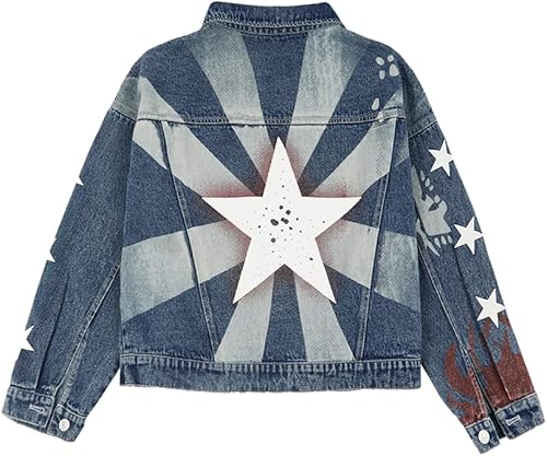 Miniatura 2 de XIOLKI Women's Button Down Denim Jacket High Waist Denim Jacket Cosplay Denim Jacket