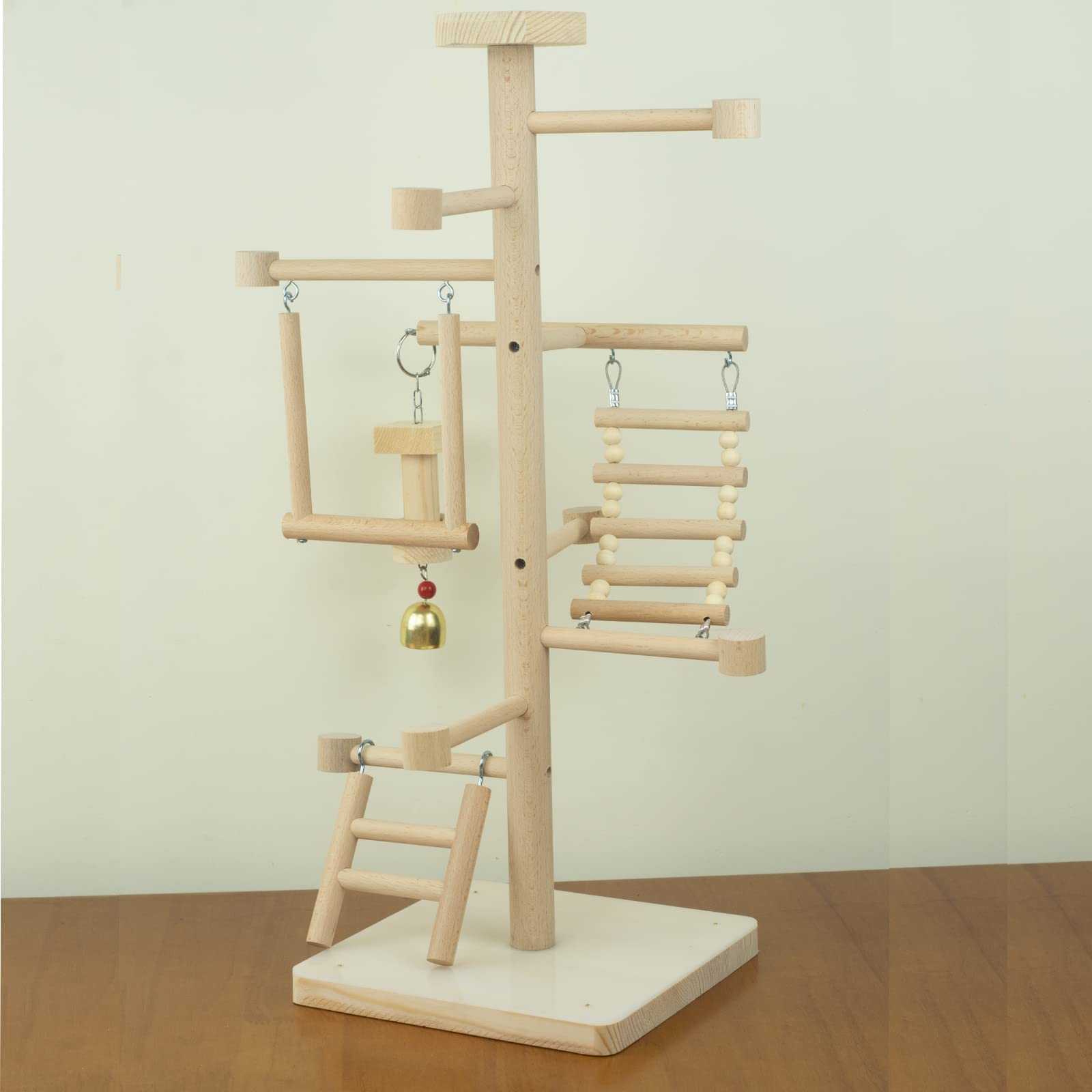 Vogelspielplatz, Papageien, Spielständer, Sittiche, Spielstudio-Set, Spielzeug, Vogelkäfigständer, Sitzstange, Tischplatte, Aktivitätszentrum, Conures Holz, Laufstall, Plattform, Leiter
