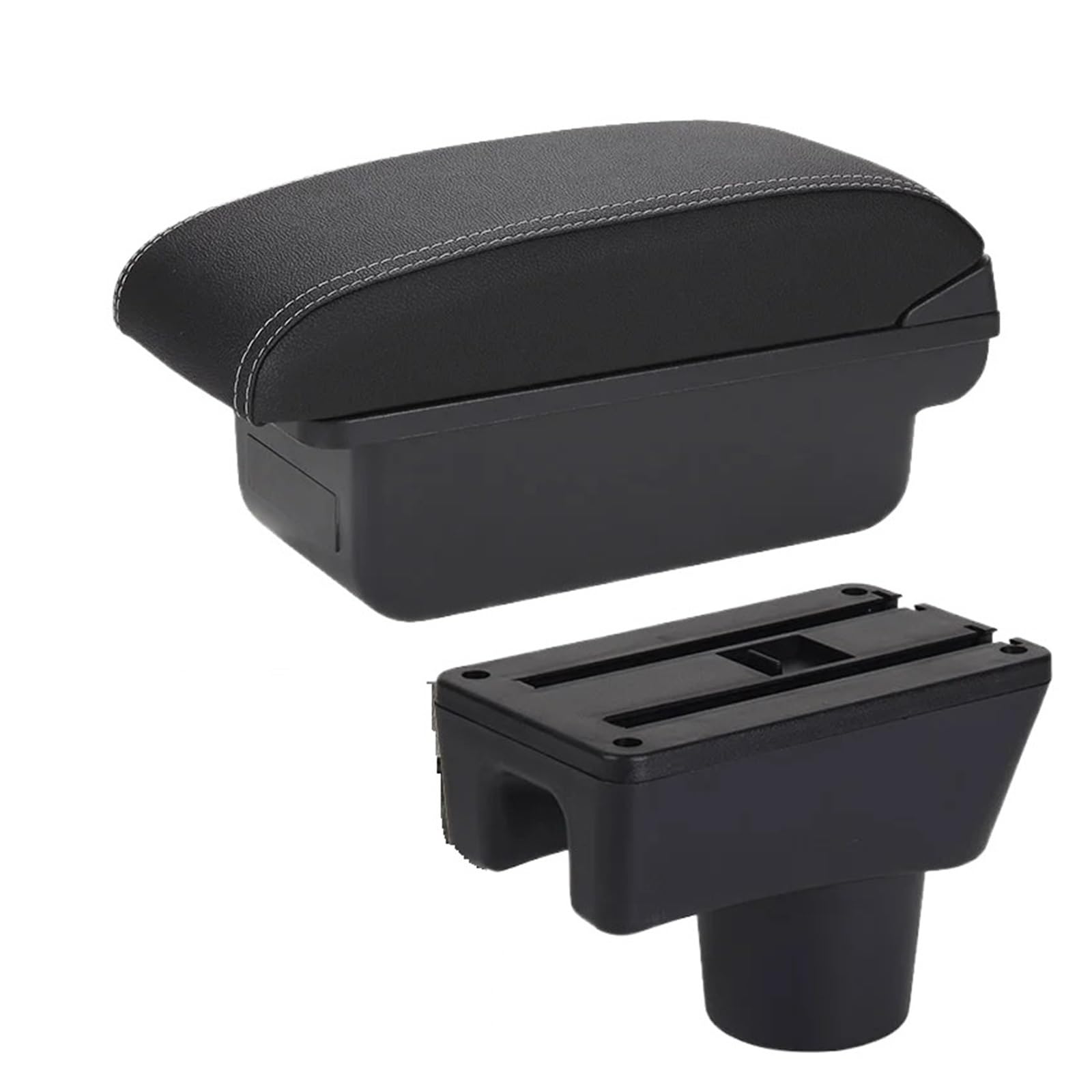 Umdjju C3 Black White Nousb For Dodge For Attitude Armrest Box Car Storage Accessories Car Centre Console Armrest Box(C3 Black White Nousb)