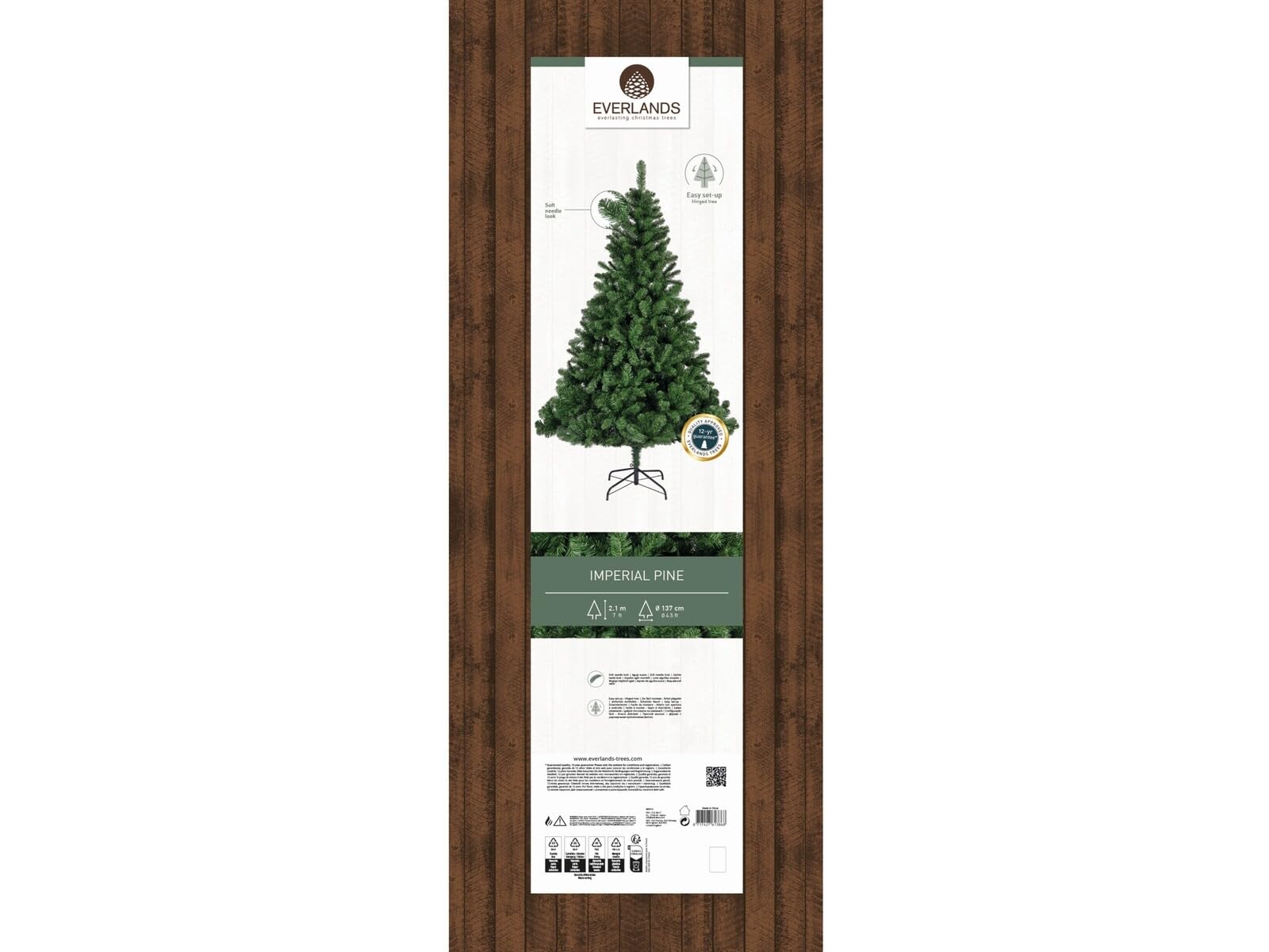 Kaemingk 680313 Sapin de Noël en PVC Imperial S Vert 210 cm