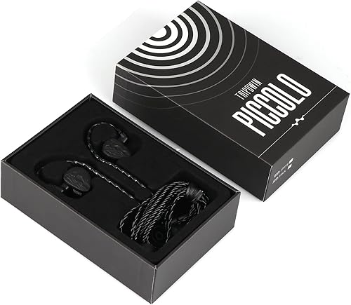 Miniatura 5 de Tripowin Piccolo - Monitor dinámico LCP de 0.433 in, auriculares IEM de doble cavidad, sonido equilibrado, con cable desmontable OCC de 0.031 in de