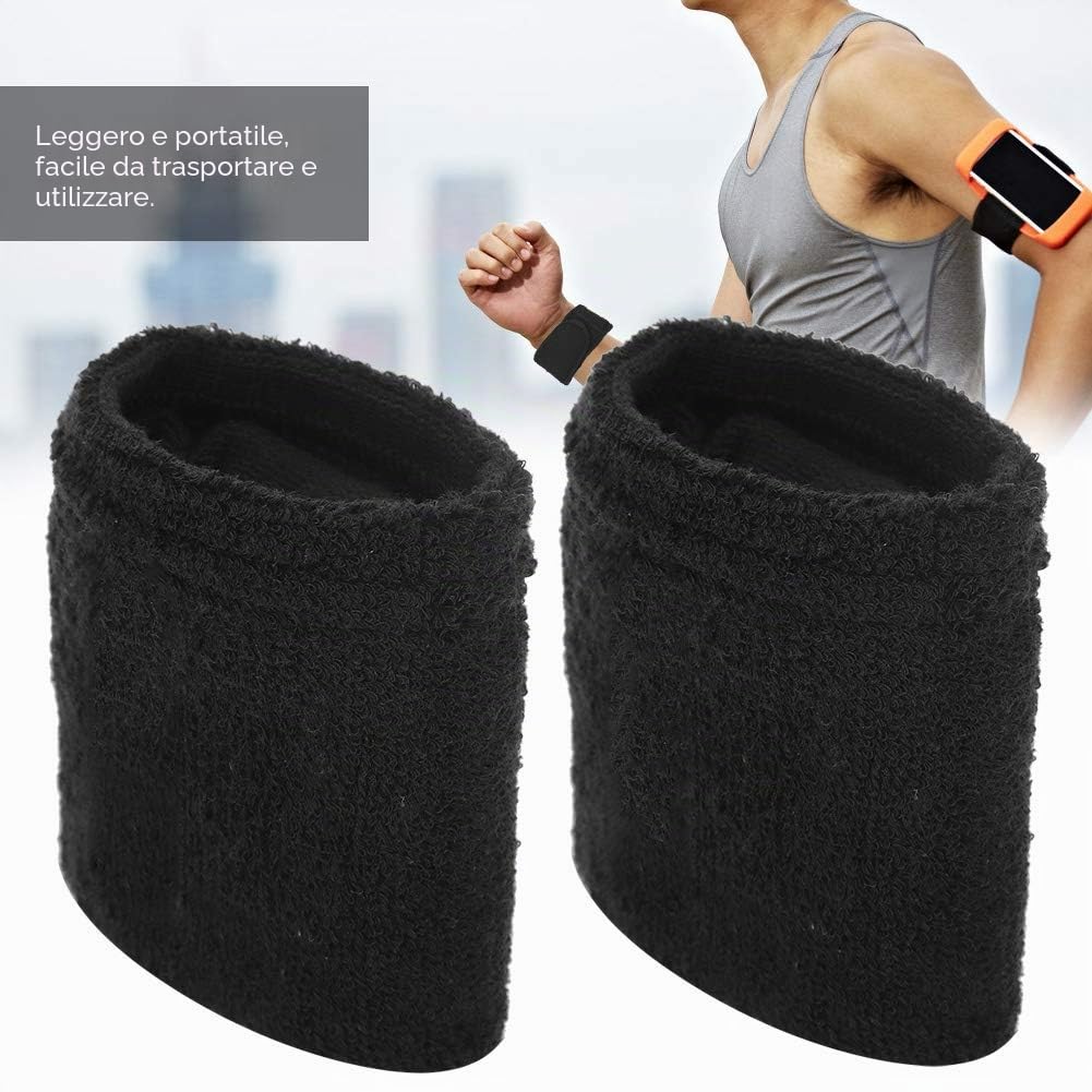 Polsiera Ponderata, Polsiera Pesata 0.5Kg, 2 Pezzi Pesi Polso, Pesi Caviglia Braccio Mano Sacchetti di Sabbia, Attrezzature per Allenamento Fitness per Camminare Corsa Palestra Sport All'Aperto(Nero)
