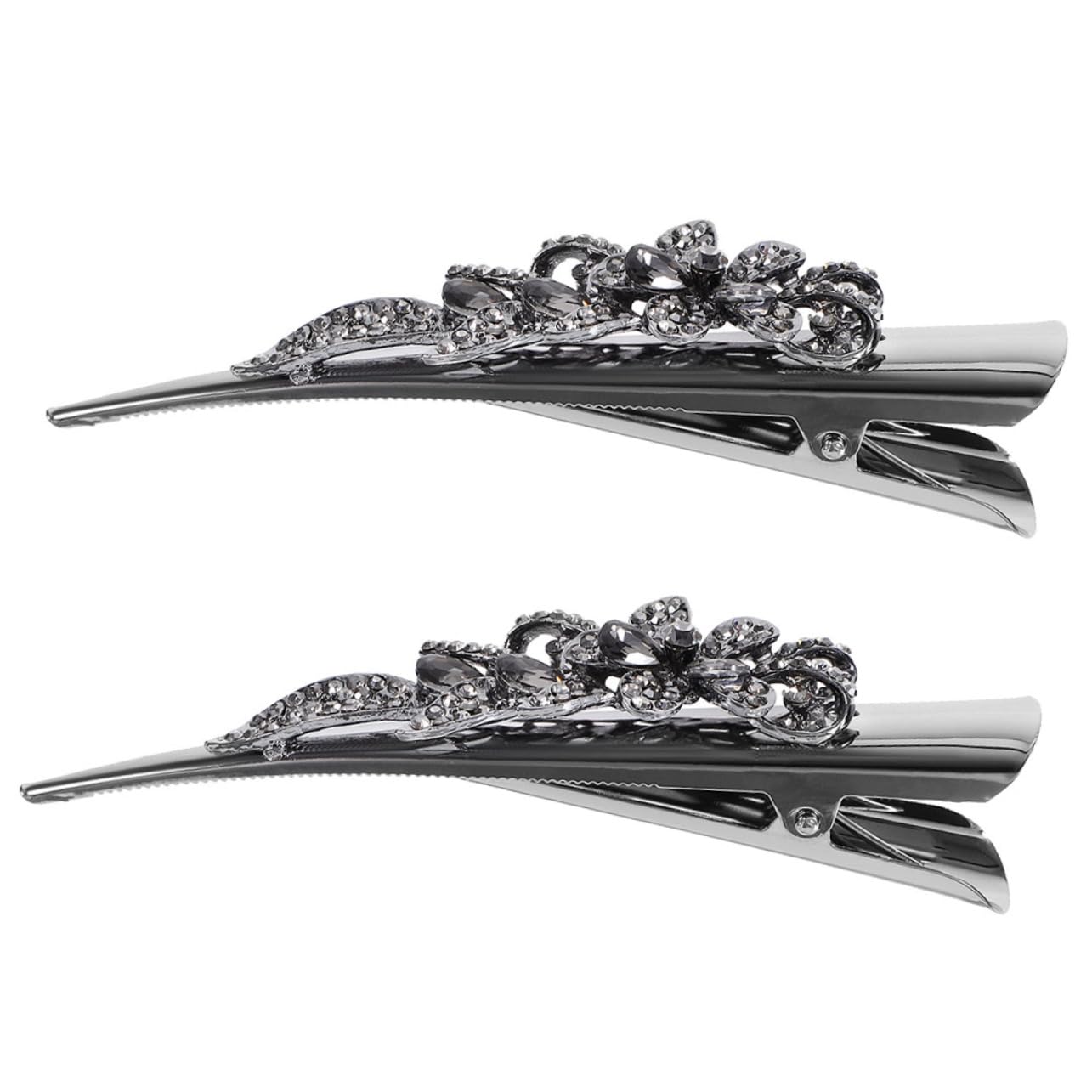 FOMIYES 6 Piezas Clip De Cuerno De Cristal Pinzas De Cabello Pinzas Para El Cabello Para Peinar Decorativas Para El o De Las Mujeres o Brillante Decorar Metal Pedrería