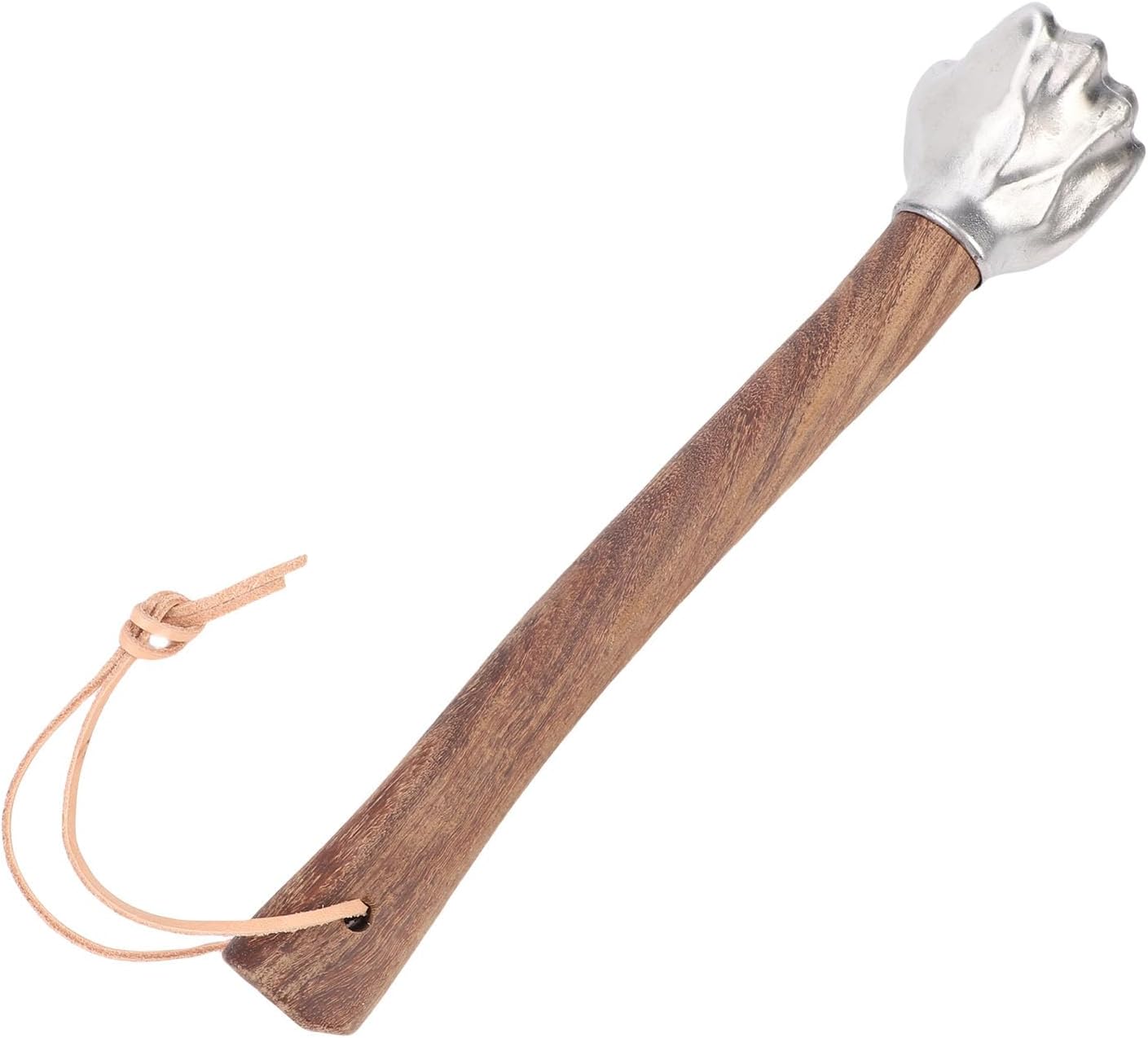 Ymiko Portable Hammer Lightweight Hammer Compact Hand 13.78 Inch Stainless Steel Head with Anti Slip Wood Handle for Construction Gardening Household (Fist Head)