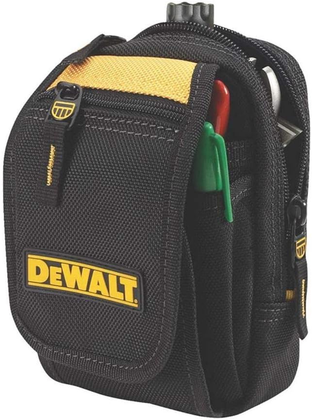 Custom Leathercraft DG5104 Accessory Pouch Black, yellow