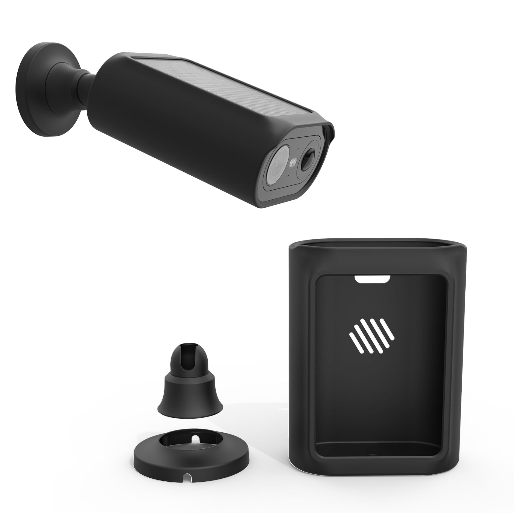 Silicone Cover for AOSU Solar Security Camera SolarCam P1 SE and SolarCam P1 Max (Black, 2 Pack)