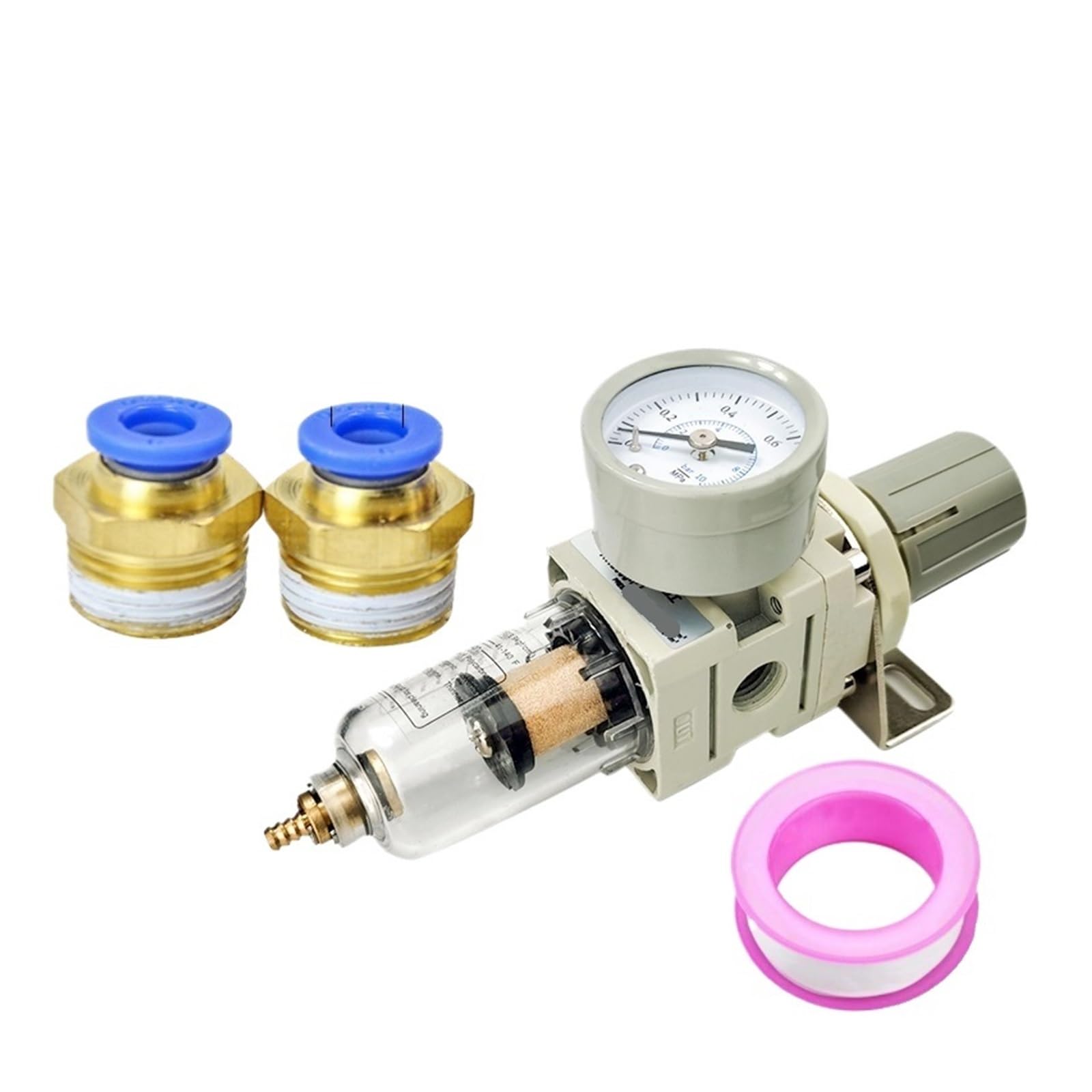 AYNRJKKX Copper core AW2000-02 Pneumatic Compressor air Filter Source Treatment Pressure Regulator(AW2000-02 C PC6-02)