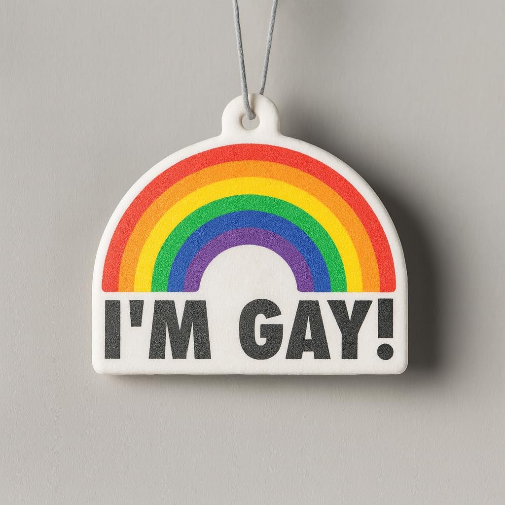I'm Gay Rainbow Air Freshener - Funny Rude Air Freshener - Perfect Novelty Gag Gift, Best Funny Gifts and Pride Accessories (Pride)