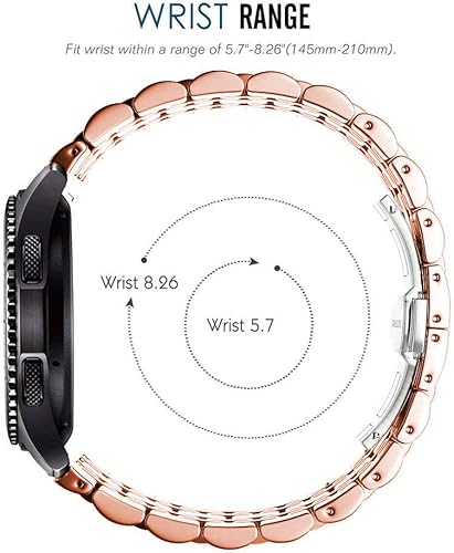 Miniatura 5 de Correa compatible con Samsung Galaxy Watch 66 ClassicGalaxy Watch 55 Pro  44 Classic  3 1.614 in  Active 2, correa de repuesto de metal de acero
