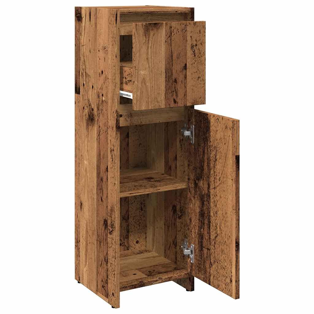 ShGaxin Armario de baño Madera contrachapada Envejecida 30x30x95 cm, Muebles para Baño, Armario Baño, Mueble Baño Auxiliar, Columna Baño, Auxiliares para Baños - 856061