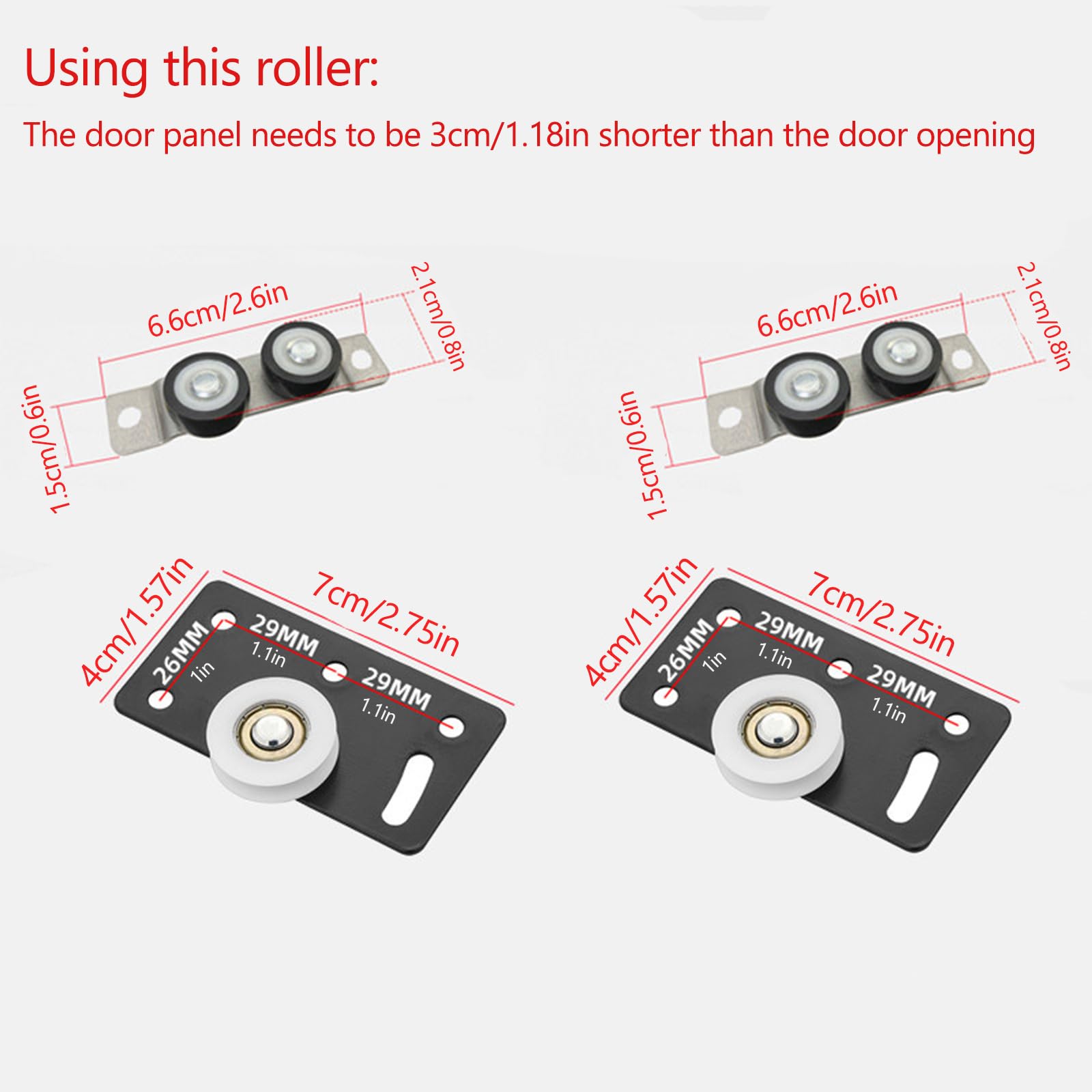 Juego de rieles de 3 rieles para puerta corredera, rieles superiores e inferiores de aleación de aluminio de 72 pulgadas/6 pies para puertas de armario y armario de deslizamiento suave, kit de