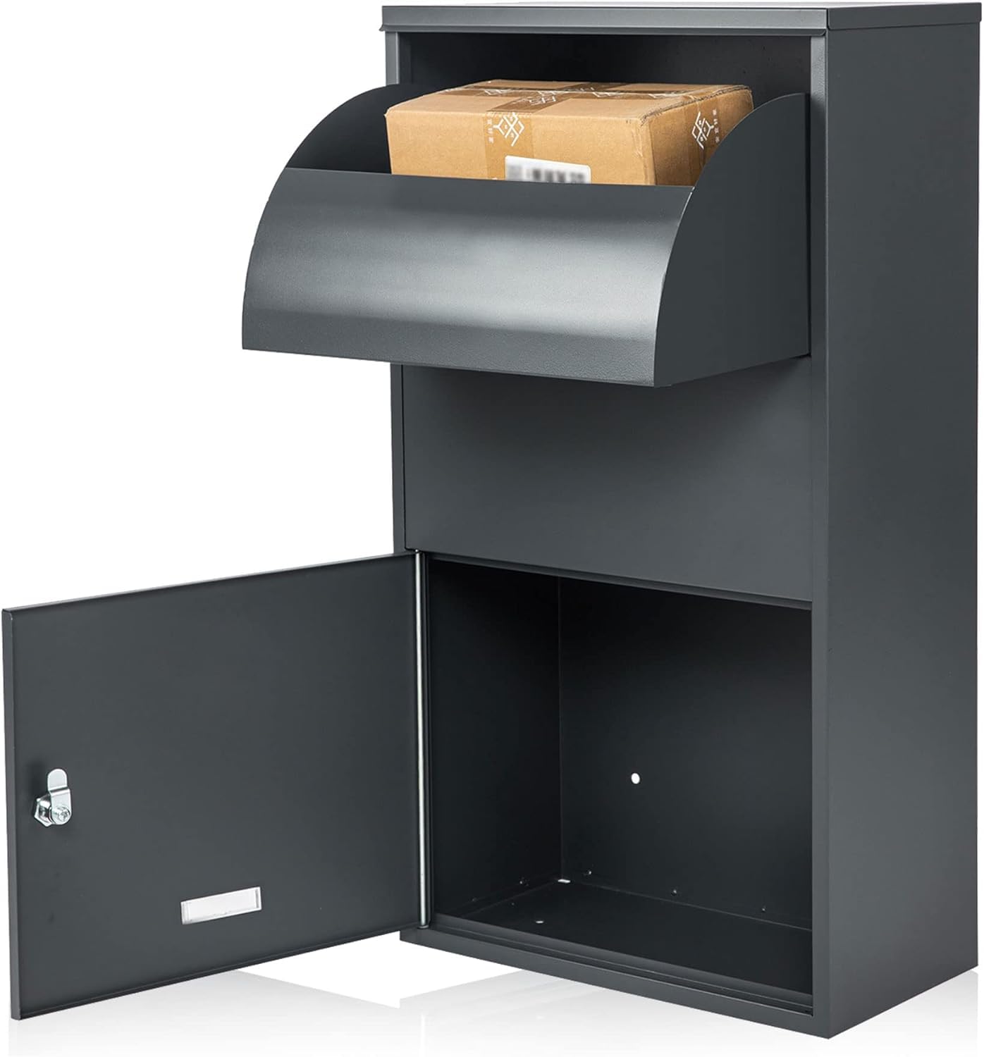 INDIAN DECOR 48464 Package Delivery Boxes for Outside,Extra Large Mailbox,Galvanized Steel Parcel Mailbox,Wall Mounted Lockable Anti-Theft for Outdoor Porch,Curbside.