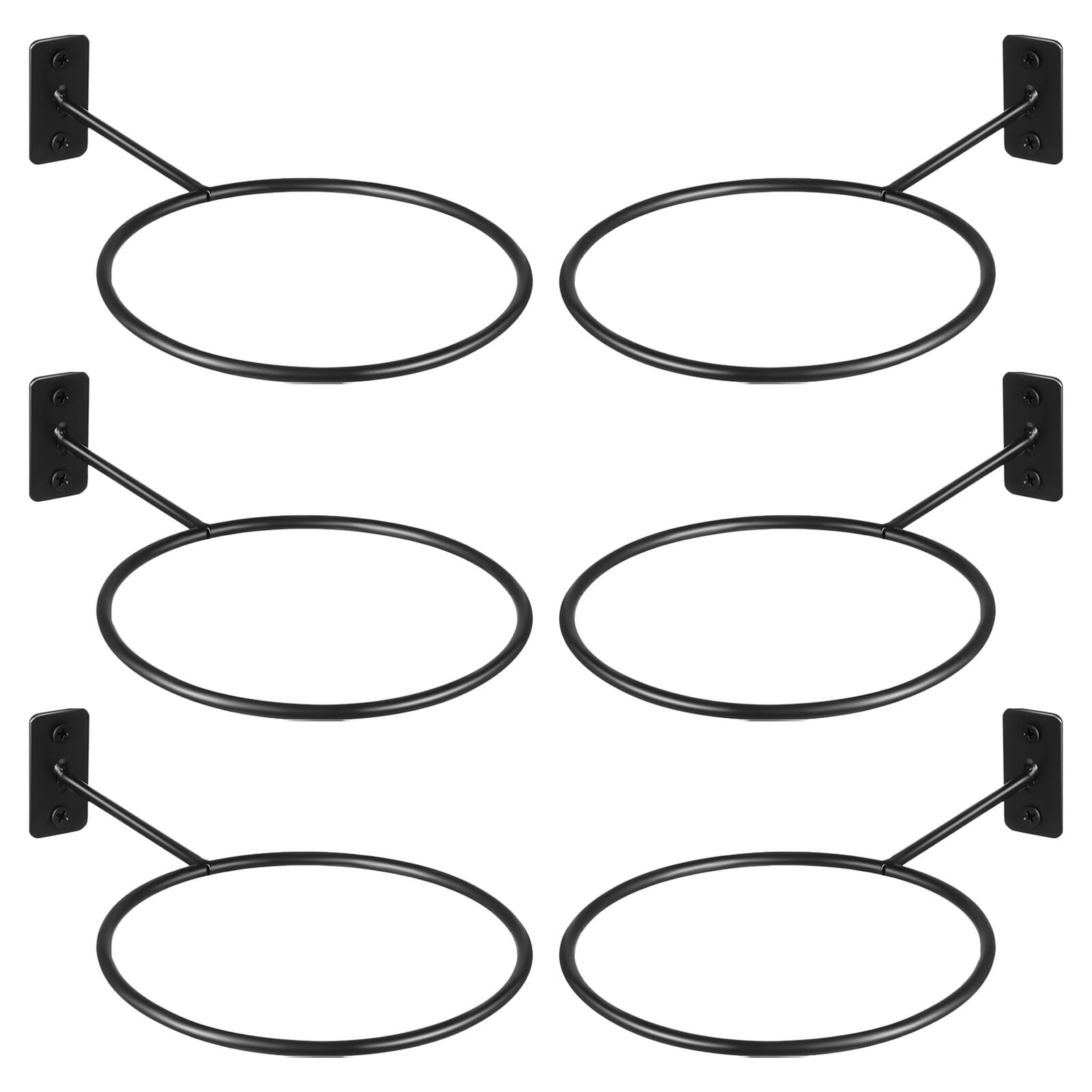 Toddmomy Soporte Metálico Negro para 6 Balones Deportivos Soporte de Pared Grueso para Baloncesto Fútbol Americano y Voleibol Organizador Resistente para Exhibición y Almacenamiento en