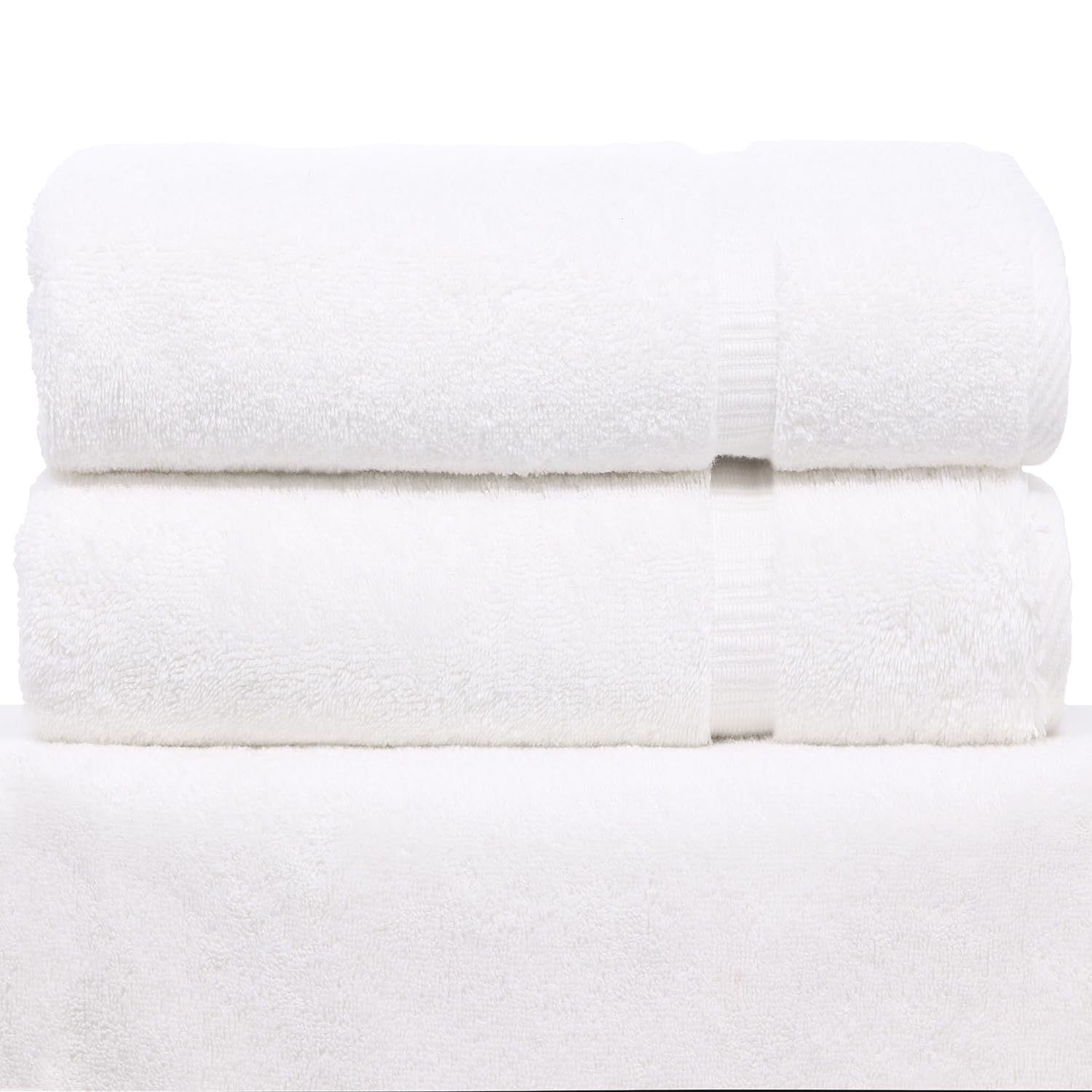 Bare Cotton Monograma Toalla de baño, Regalo Personalizado, 27 x 54 cm – Set de 2 – Plata guión Bordado Toalla – 100% Turco Color Acabado de Terry Suave – para baño, Cocina o SPA – Script Blanco