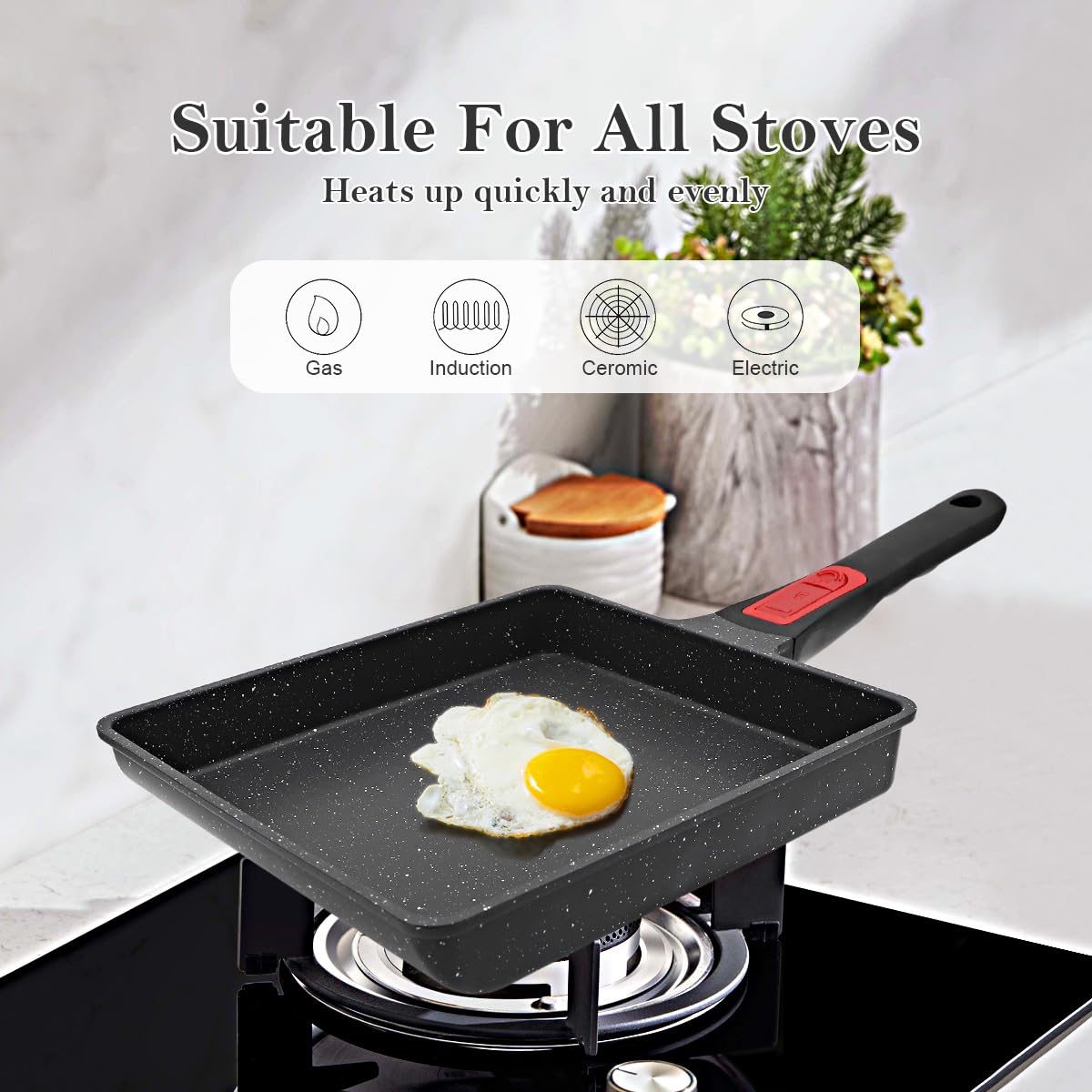 Amazon.com: AIKENBBKK Japanese Omelette Pan Nonstick, Large
