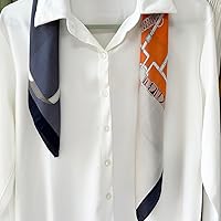 Vista 45 de FONYVE - Pañuelo de satén sedoso de tamaño mediano para mujer, cuadrado, 27.5 x 27.5 pulgadas