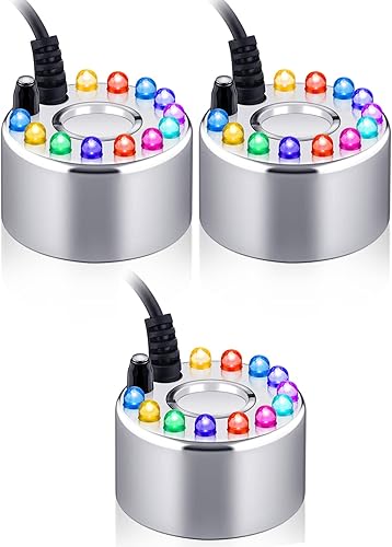 3 piezas de niebla de Halloween, pequeña máquina de niebla ultrasónica para fuente, niebla, nebulizador, agua, jardín, estanque, humidificador de