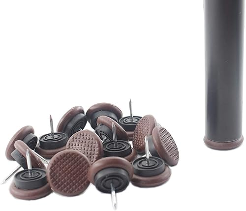 Miniatura 6 de 50 almohadillas redondas de nailon resistente para muebles, protectores de suelo de madera dura para silla, mesa, escritorio, escritorio, armario,