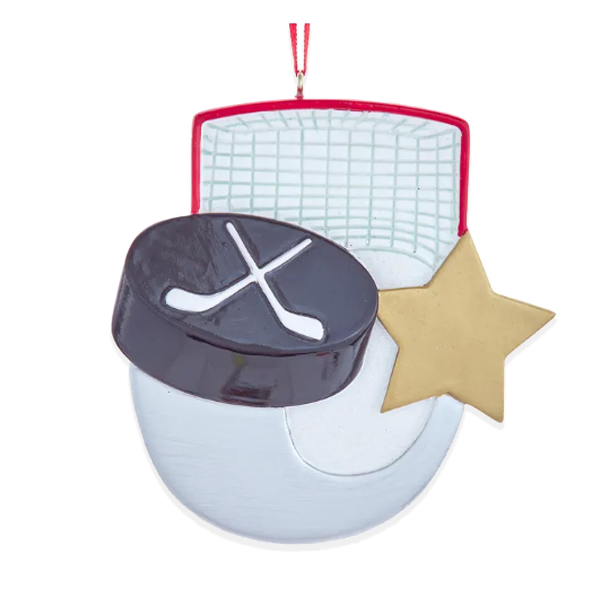 Suspension de Noël palet de hockey Kurt Adler décoration sapin résine 9cm