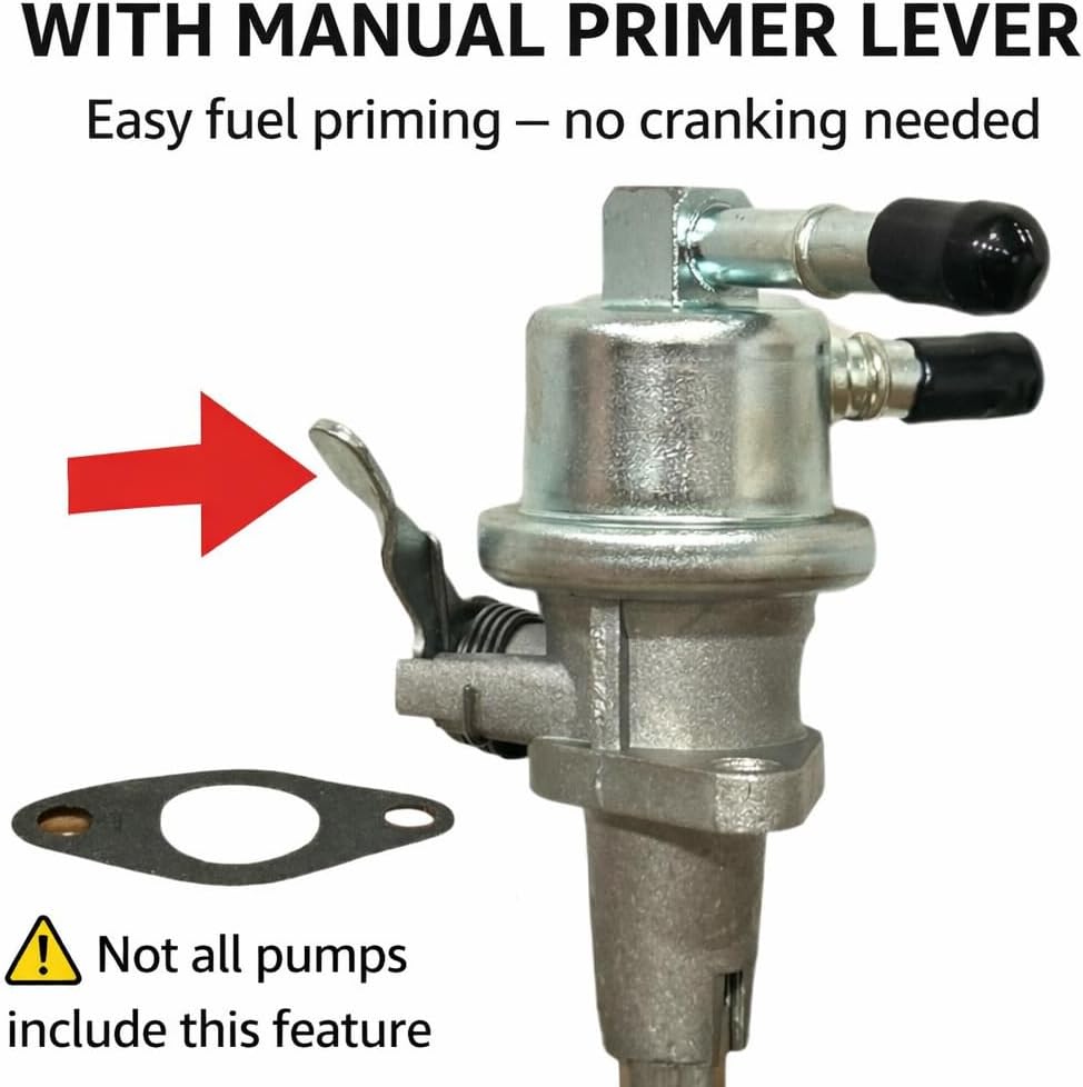 Fuel Pump Fits Kubota Engines V2403 V2203 D1403 D1503 D1703 D1803 V1903 V2003 Mechanical Lift with Priming Lever Replaces 17539-52030 | Arko