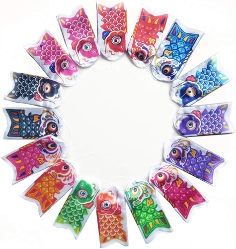 Miniatura 2 de Amosfun 7pcs Mini carpa japonesa Windsock Streamer Fish Flag Kite Koinobori hogar al aire libre colgante decoración (5.9 in)