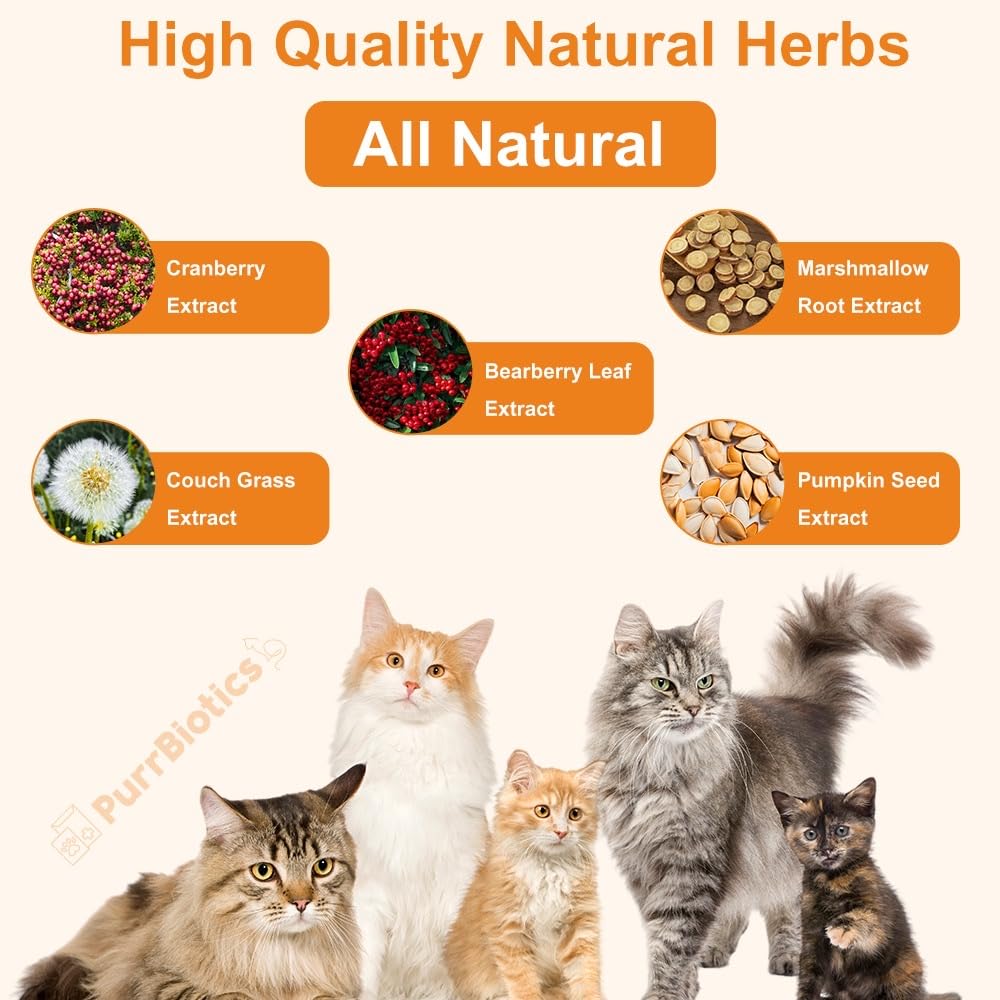 Urinary Support Drops for Cats, Natural UTI & Bladder Health Supplement, Cranberry, Marshmallow root & Herbal Blend - Image 3