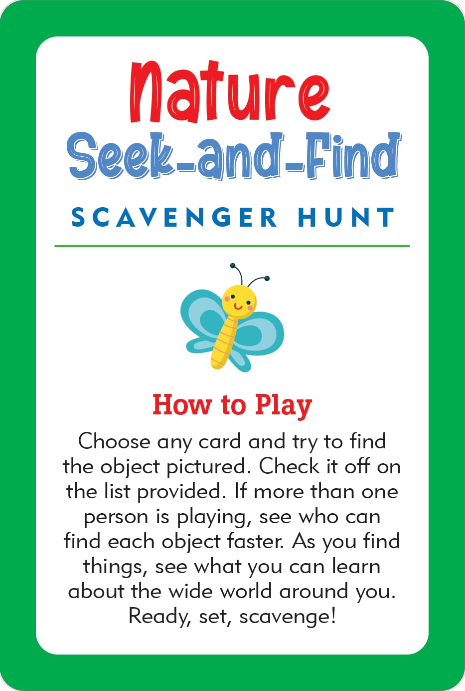 Peter Pauper Press Nature Seek-and-Find Scavenger Hunt Cards (50 card deck), Pink, Small - Image 2