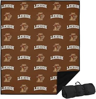 LOGOVISION Lehigh University Picnic Outdoor Blanket, 50"x60" Logo Pattern, Foldable Blanket for Picnic, Beach, Camping, Park, Tailgate