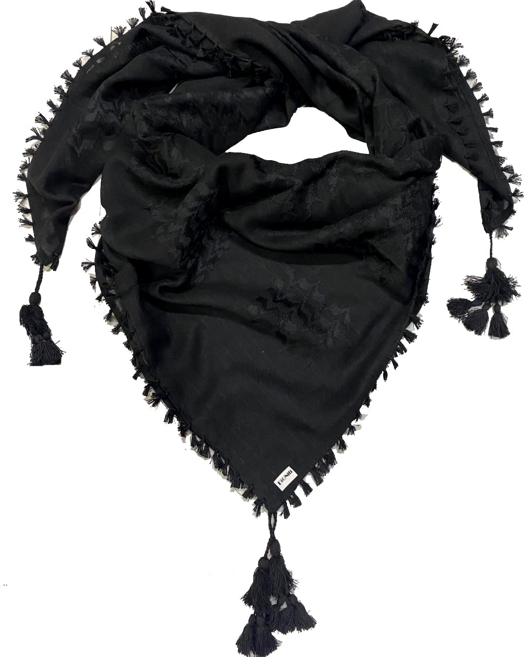 Army Desert Scarf - Military Afgani Patka Indian NCC Black Cotton for Men and Women - Extra Large 47x47 Inch Shemagh Commando Gamcha Rumal Head Arafat