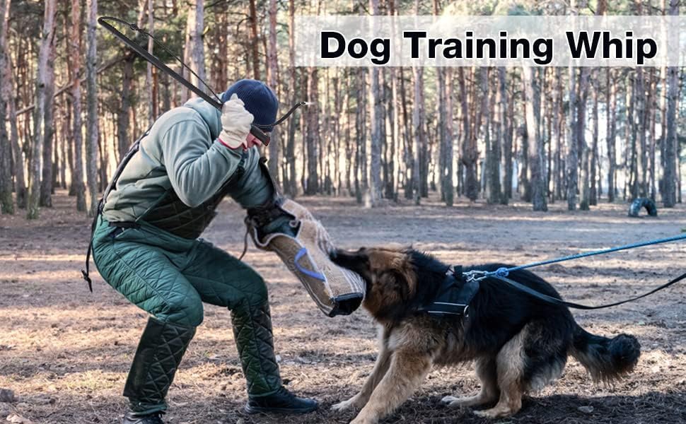 Miniatura 2 de Zerodis Látigo para perros, de piel de vaca artificial para entrenamiento de mascotas, látigo de entrenamiento para perros medianos y grandes