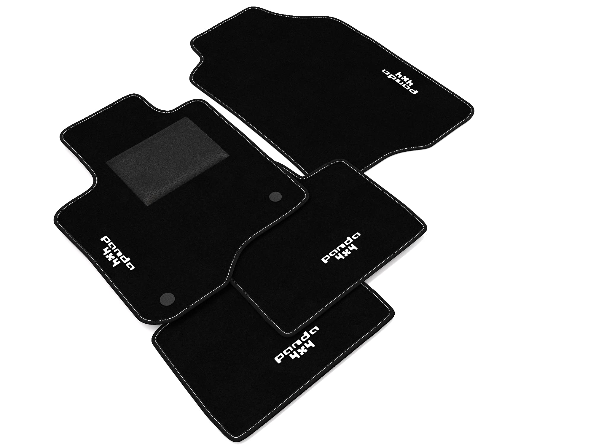 Tappetini Auto Su Misura Per Fiat Panda Cross (4x4) 2012-2021 – Set 4 Pezzi In Moquette, Made In Italy