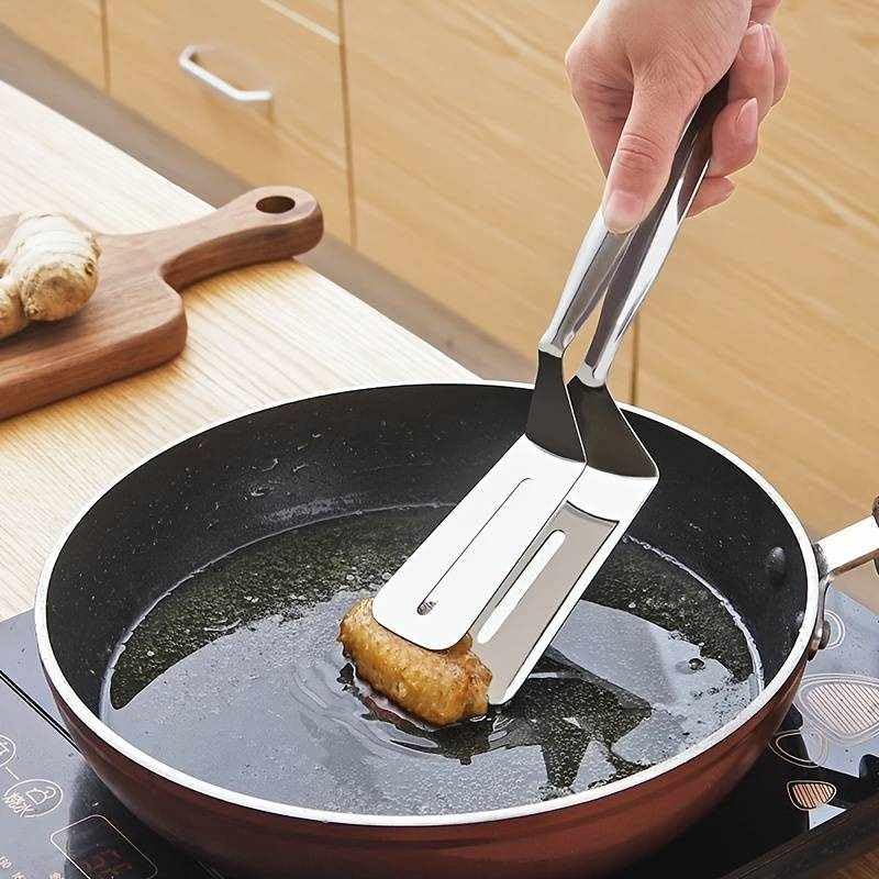Pinza de Comida de Acero Inoxidable 26 cm para Carne, Pescado y Barbacoa