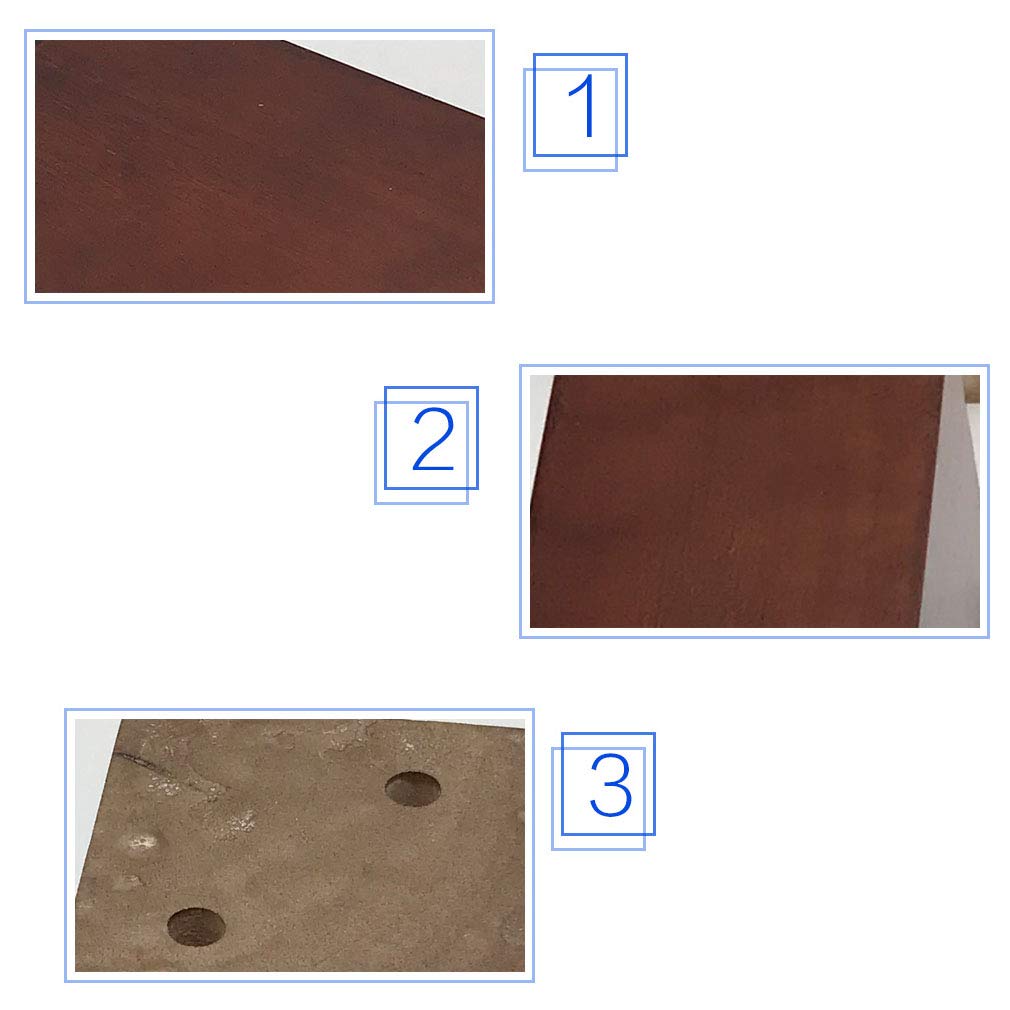 4 s, stolik kawowy do telewizora, otomana, komoda, stopka łóżka, twarde drewno ze śrubą M8, najwyższy rozmiar 3,2 "x,2"(Brown,10cm/3.9")